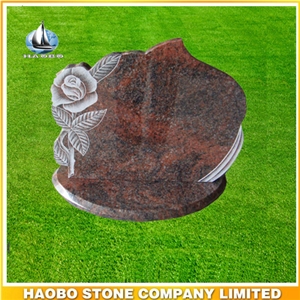 Multicolor Red Granite Memorial Palque,India Red Granite Monument & Tombstone