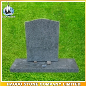 Ogee Top Monument in Light Grey Granite, G603 Grey Granite Monument & Tombstone