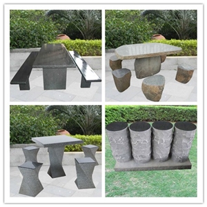 Stone Furniture Bench & Table