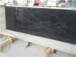 China Marquina Black Marble Slabs & Tiles