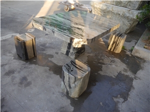 Nine Dragon Jade Outdoor Nature Shape Table Sets