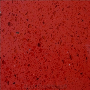 Shining Red Quartz Stone/Sparkle Red Quartz/Quartz Stone /Quartz Reception/Quartz Stone/Solid Surfaces Tabletops Resistant to Stains/Heat/Scratch/Acid/Bacteria