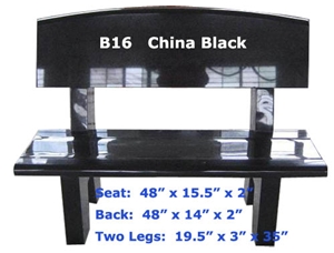 China Shanxi Black Granite Polished Benches