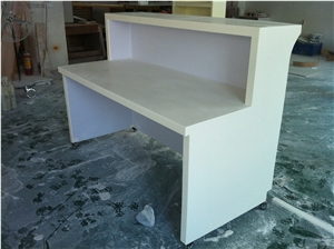 Acrylic Solid Surface Good Qaulity White Reception Desk