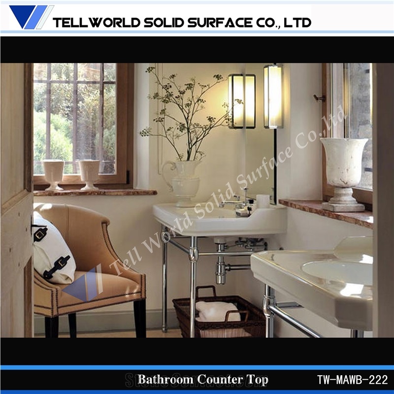 Acrylic White Home Bathroom Wash Basins