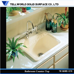 Artificial/Manmade Stone Wash Basin Bathroom Sink
