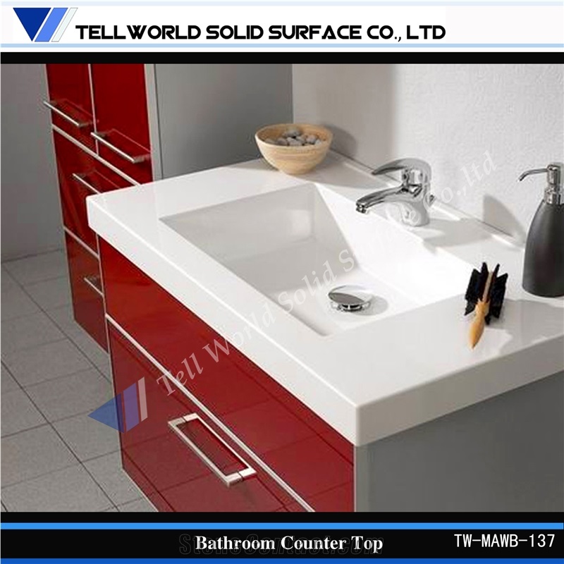 Bathroom Solid Surface Oval Basin Hand Wash Basin