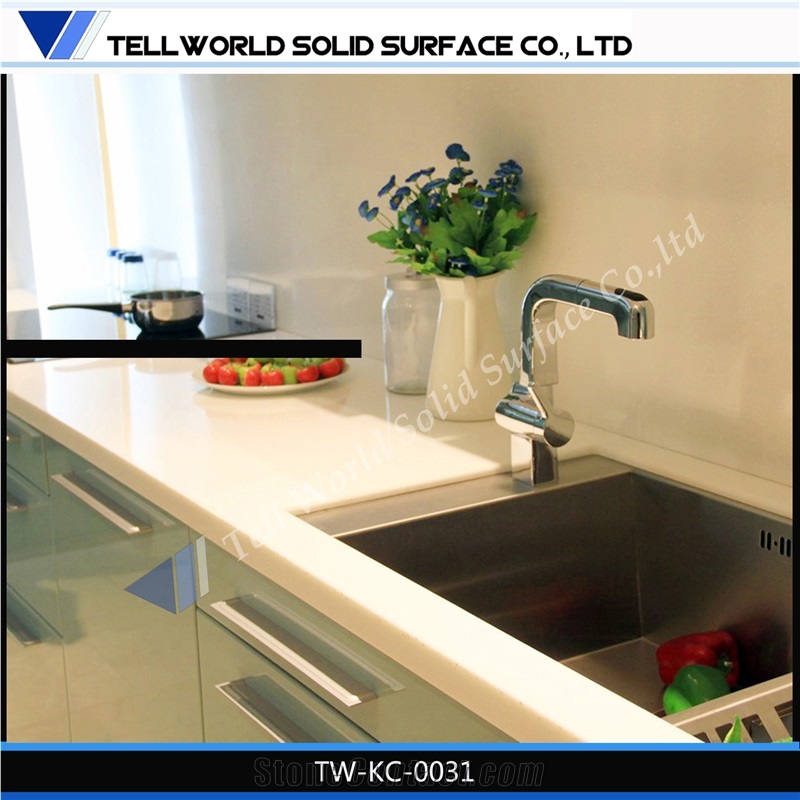 China Supplier Acrylic Solid Surface Kitchen Countertops,Custom Quartz Stone Kitchen Countertops