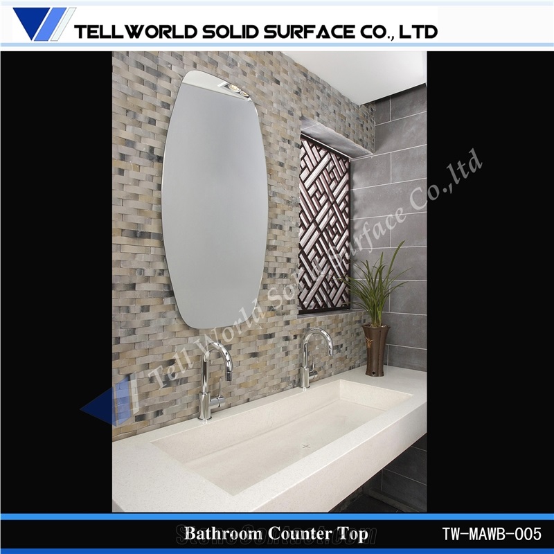 Classic Artificial Stone Pedestal Bathroom Wash Basins