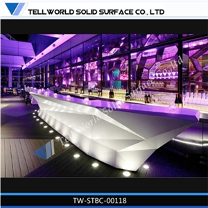 Contemporary Bar Counter Designs, Solid Surface Counter Top