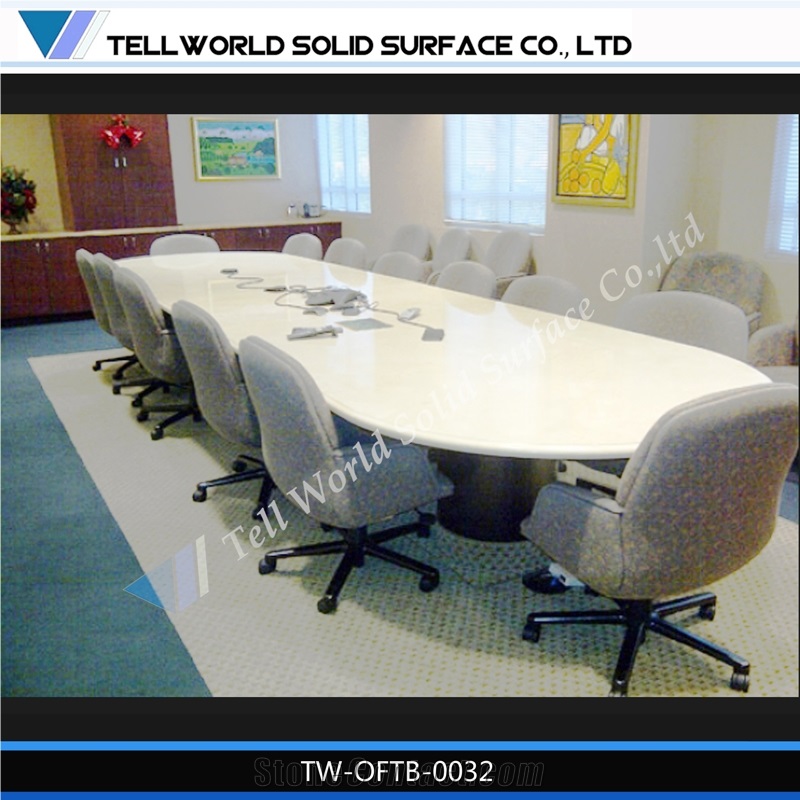 Customized Modern Design Manmade Stone Office Furniture,High Quality Conference Tables