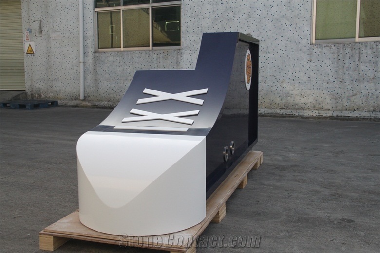 Exclusive Shoes Shape Reception Desk with Cabinets