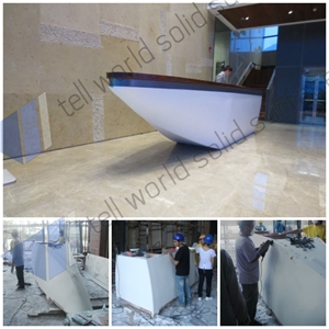 Fancy Design Boat Style Reception Counters