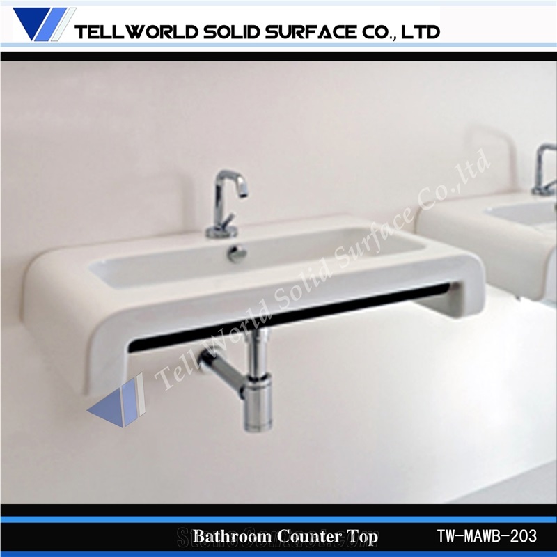 Grey Color Artificial Stone Wash Basin Fancy Shape Design Sink