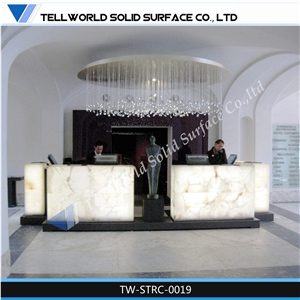 Hotel Standard Reception Counter New Two Partition