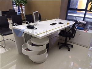 Modern Office Secretary Office Desk with Locking Drawers