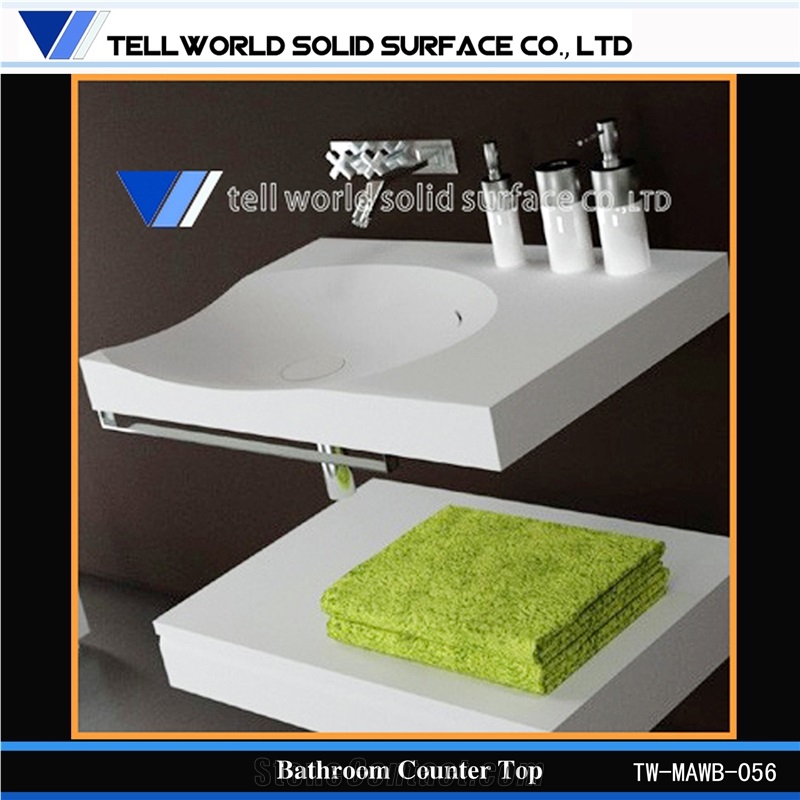 Modern Special Design Manmade Stone Bathroom Sinks,Pedestal Basins,Rectangle Sinks