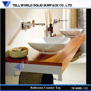 Pedestal Sinks Type and Oval Basin Shape Solid Surface Wash Basin