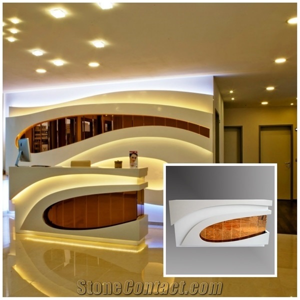 Perfect Design Solid Surface Reception Counter