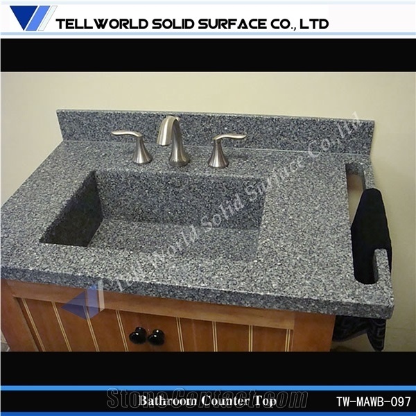 Popular Artificial Stone/Manmade Stone Bathroom Sink