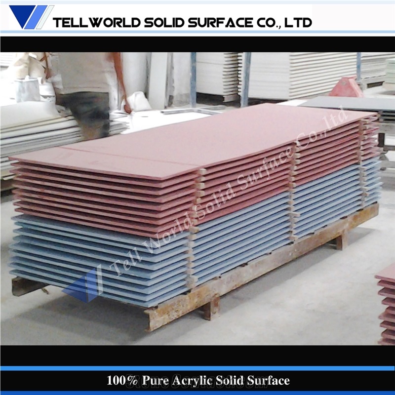 Red Artificial Marble Stone Slab