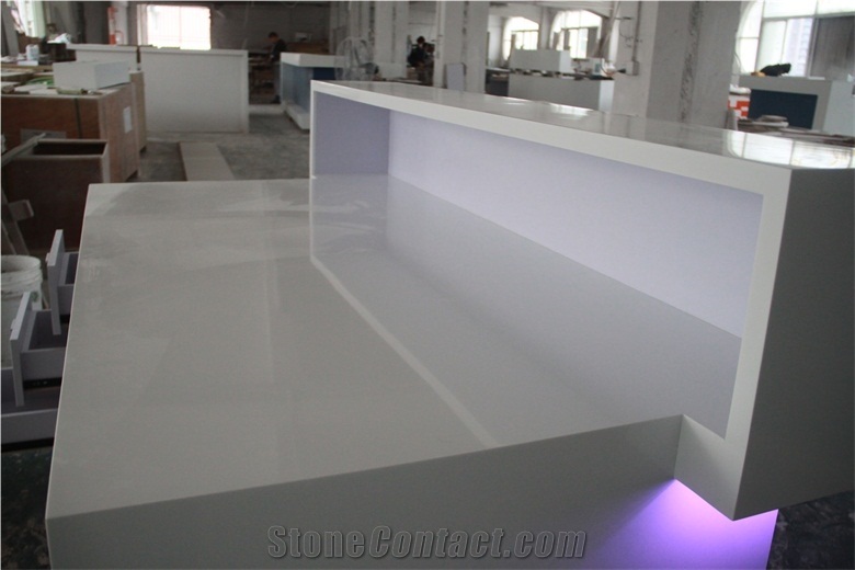 Solid Surface Reception Desk for Office