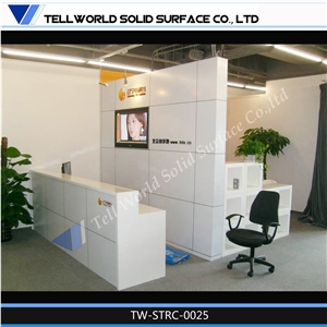 Solid Surface Reception Desk for Tv Station