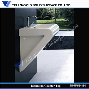 Tw Acrylic Solid Surface Black Cabinets Design Washing Basin