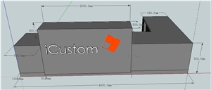 Tw Black Solid Surface Customized Logo Design Reception Desk