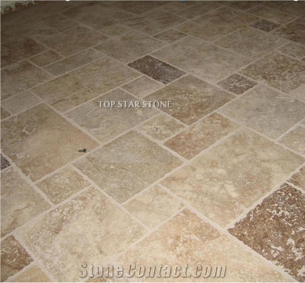 Cross Cut Turkish Travertine Floor Paver Slabs & Tiles, Atashkooh Travertine Tiles