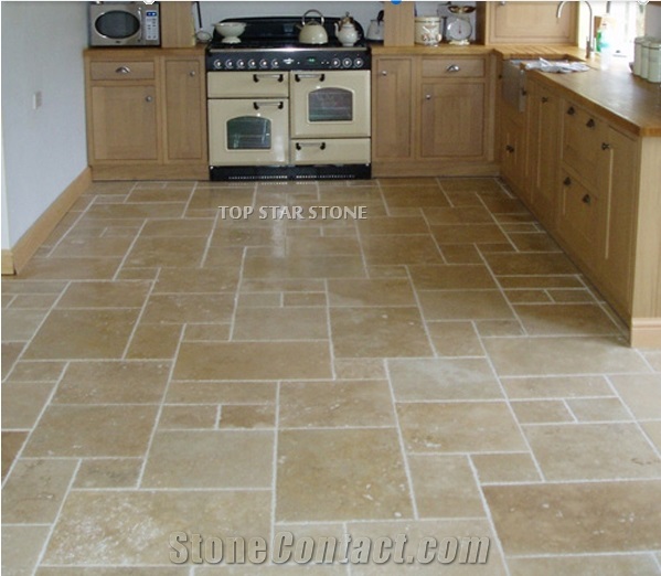 Honed Versailles French Pattern Travertine Tile