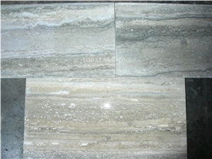 Italy Light Silver Travertino Polished Tiles, Travertino Silver Travertine Slabs & Tiles