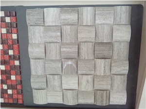 China Factory Wooden Grey Marble Mosaic Supplier