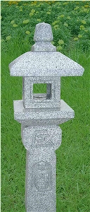 G603 Grey Granite Stone Lanterns, Cheap Stone Landscaping Lanterns