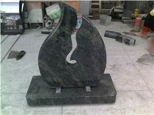 Green Granite Carving Headstone/Monument