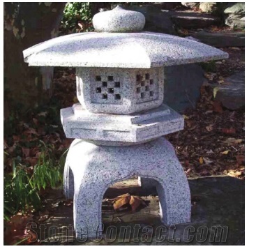 Japanese Grey Stone Lanterns, Garden Granite Lanterns