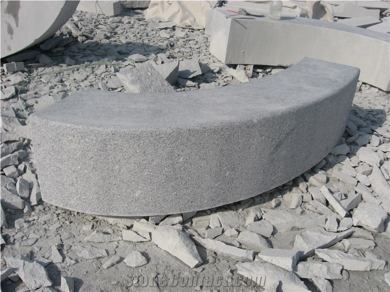 Grey Granite Radius Stone, G341 Grey Granite Kerbstone