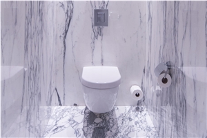 Arabescato Cervaiole Marble Hotel Bathroom Project