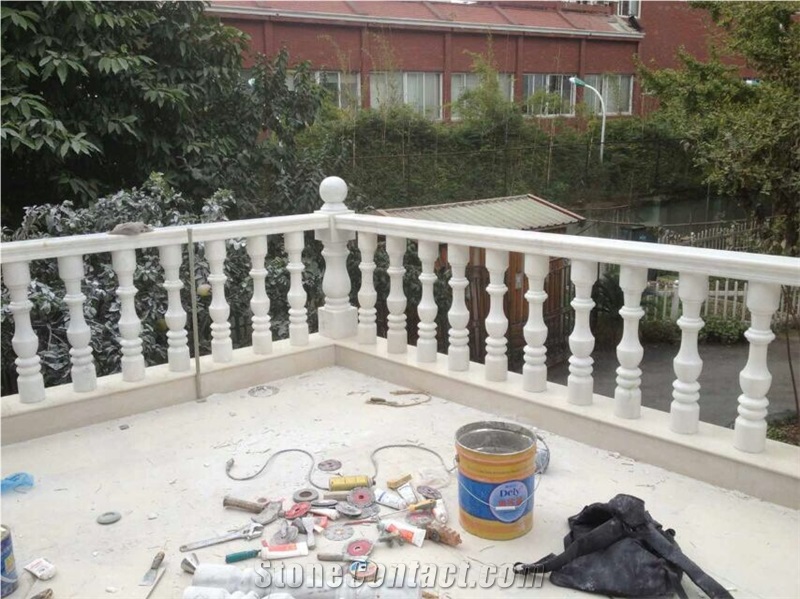 Crystal White Marble Rails