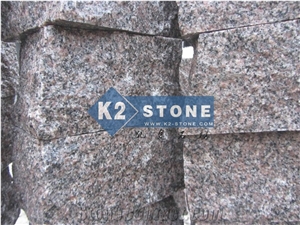 G354 Dark Red Granite Sets Cube Stone & Pavers
