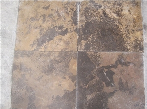 Golden Cornat Limestone,China Brown Limestone Slabs & Tiles