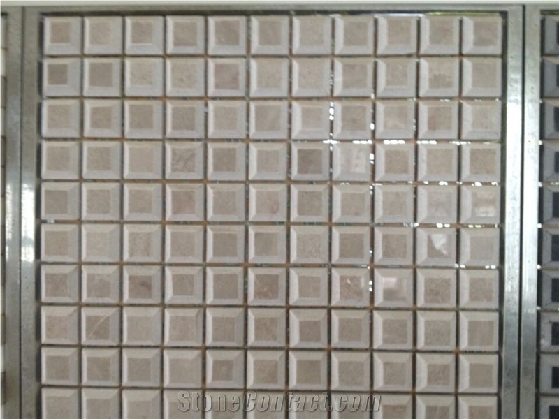 Crema Marfil Marble Brick Mosaic Walling Decor- Different Shaped Welcomed
