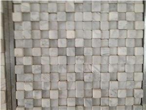 Eastern White Marble Brick Split Face Mosaic for Walling Decor