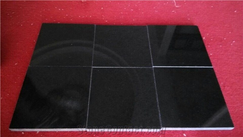 New Shanxi Black Granite Polished Tiles for Flooring Wall Covering Interior Building