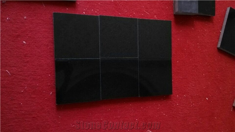 New Shanxi Black Granite Polished Tiles for Flooring Wall Covering Interior Building