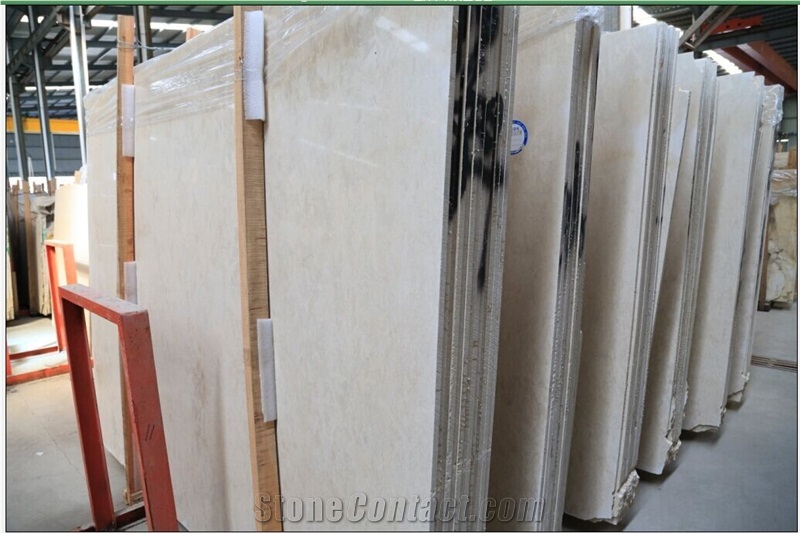 Polished Vratza Limestone/Coral Beige Limestone Flooring & Walling Big Slabs Tiles