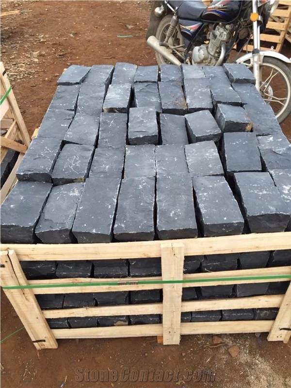 Zhangpu Black Basalt Cube Stone,Cobble Exterior Pavers