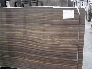 Brown Wood Vein Marble Slabs