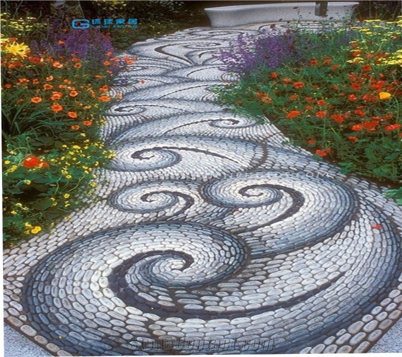 Multicolor Pebble Mosaic Tiles