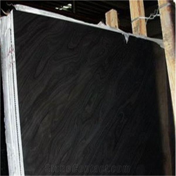 Rosewood Grain Black Wood Marble Slabs, Black Wood Vein Marble Slabs & Tiles